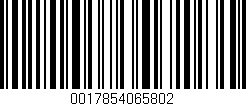 Código de barras (EAN, GTIN, SKU, ISBN): '0017854065802'