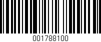 Código de barras (EAN, GTIN, SKU, ISBN): '001788100'