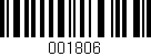 Código de barras (EAN, GTIN, SKU, ISBN): '001806'