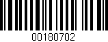 Código de barras (EAN, GTIN, SKU, ISBN): '00180702'