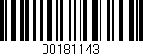 Código de barras (EAN, GTIN, SKU, ISBN): '00181143'