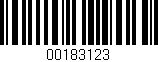 Código de barras (EAN, GTIN, SKU, ISBN): '00183123'