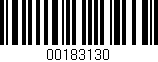 Código de barras (EAN, GTIN, SKU, ISBN): '00183130'