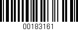 Código de barras (EAN, GTIN, SKU, ISBN): '00183161'