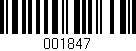 Código de barras (EAN, GTIN, SKU, ISBN): '001847'
