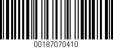 Código de barras (EAN, GTIN, SKU, ISBN): '00187070410'