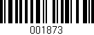 Código de barras (EAN, GTIN, SKU, ISBN): '001873'