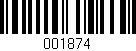 Código de barras (EAN, GTIN, SKU, ISBN): '001874'