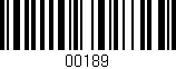 Código de barras (EAN, GTIN, SKU, ISBN): '00189'
