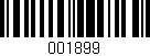 Código de barras (EAN, GTIN, SKU, ISBN): '001899'