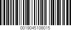 Código de barras (EAN, GTIN, SKU, ISBN): '0019045108015'