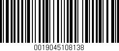 Código de barras (EAN, GTIN, SKU, ISBN): '0019045108138'