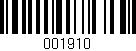 Código de barras (EAN, GTIN, SKU, ISBN): '001910'