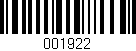 Código de barras (EAN, GTIN, SKU, ISBN): '001922'