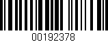 Código de barras (EAN, GTIN, SKU, ISBN): '00192378'