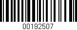 Código de barras (EAN, GTIN, SKU, ISBN): '00192507'