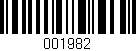 Código de barras (EAN, GTIN, SKU, ISBN): '001982'