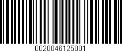 Código de barras (EAN, GTIN, SKU, ISBN): '0020046125001'