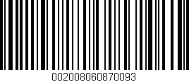 Código de barras (EAN, GTIN, SKU, ISBN): '002008060870093'