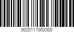 Código de barras (EAN, GTIN, SKU, ISBN): '0020117003300'
