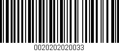 Código de barras (EAN, GTIN, SKU, ISBN): '0020202020033'