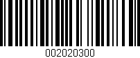 Código de barras (EAN, GTIN, SKU, ISBN): '002020300'