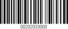 Código de barras (EAN, GTIN, SKU, ISBN): '00202033000'
