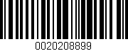 Código de barras (EAN, GTIN, SKU, ISBN): '0020208899'