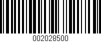 Código de barras (EAN, GTIN, SKU, ISBN): '002028500'
