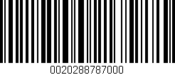 Código de barras (EAN, GTIN, SKU, ISBN): '0020288787000'