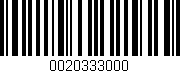 Código de barras (EAN, GTIN, SKU, ISBN): '0020333000'