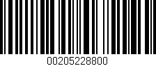 Código de barras (EAN, GTIN, SKU, ISBN): '00205228800'