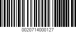 Código de barras (EAN, GTIN, SKU, ISBN): '0020714000127'