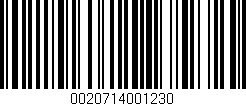 Código de barras (EAN, GTIN, SKU, ISBN): '0020714001230'