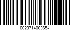 Código de barras (EAN, GTIN, SKU, ISBN): '0020714003654'