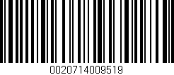Código de barras (EAN, GTIN, SKU, ISBN): '0020714009519'