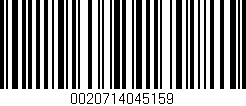Código de barras (EAN, GTIN, SKU, ISBN): '0020714045159'