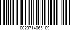 Código de barras (EAN, GTIN, SKU, ISBN): '0020714066109'