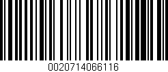 Código de barras (EAN, GTIN, SKU, ISBN): '0020714066116'