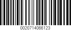 Código de barras (EAN, GTIN, SKU, ISBN): '0020714066123'
