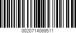 Código de barras (EAN, GTIN, SKU, ISBN): '0020714089511'