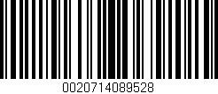 Código de barras (EAN, GTIN, SKU, ISBN): '0020714089528'