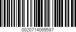 Código de barras (EAN, GTIN, SKU, ISBN): '0020714089597'