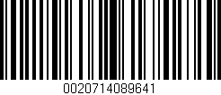 Código de barras (EAN, GTIN, SKU, ISBN): '0020714089641'
