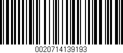 Código de barras (EAN, GTIN, SKU, ISBN): '0020714139193'