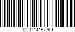 Código de barras (EAN, GTIN, SKU, ISBN): '0020714157760'