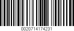 Código de barras (EAN, GTIN, SKU, ISBN): '0020714174231'