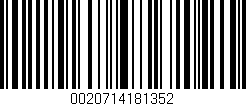 Código de barras (EAN, GTIN, SKU, ISBN): '0020714181352'