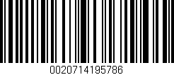 Código de barras (EAN, GTIN, SKU, ISBN): '0020714195786'