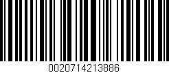 Código de barras (EAN, GTIN, SKU, ISBN): '0020714213886'